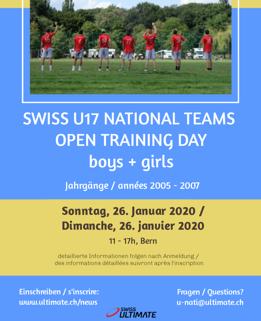 Swiss U17 National Teams Open Training Day: Girls & Boys!